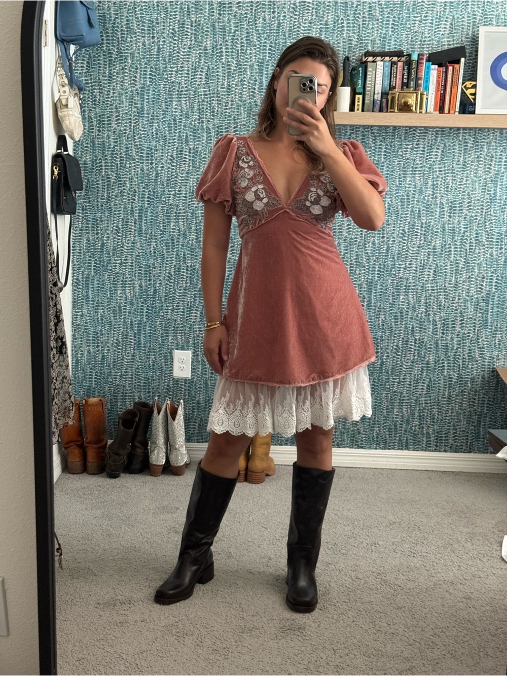 Free People Suki Velvet Mini Dress - Picture 4 of 6